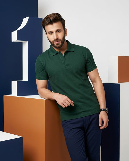 Elegant Cotton Polo T-Shirts Combo (Pack of 5)
